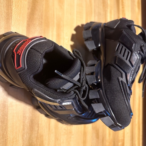 Prada Cloudbust Thunder Technical Fabric sneakers Black Size 40 Women size 10 US - Picture 13 of 15